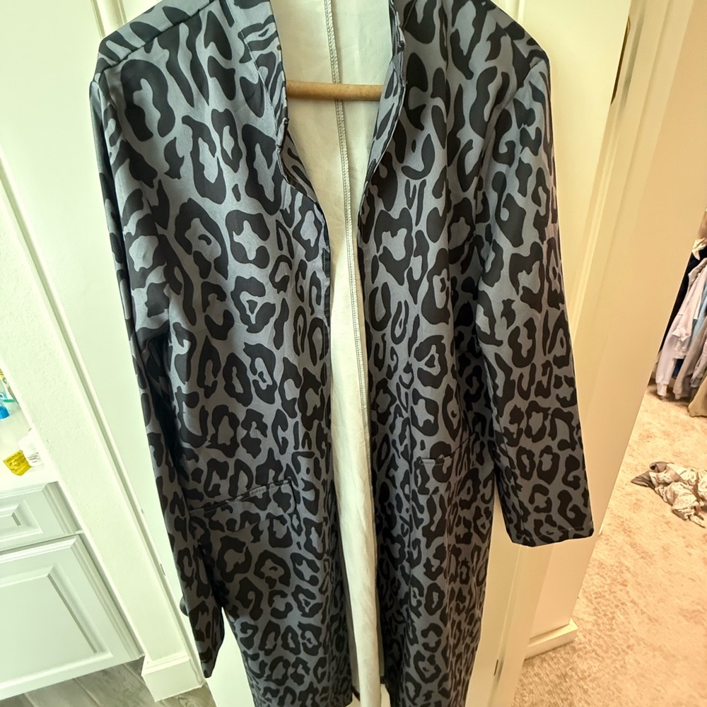 Leopard Print Long Coat